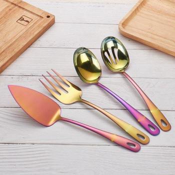 Golden Stainless Steel Tableware Set
