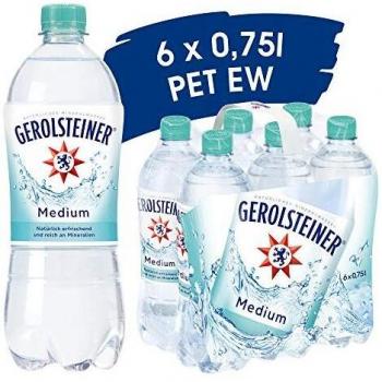 GEROLSTEINER Mineralwasser Medium 6er Pack 0,75 Liter