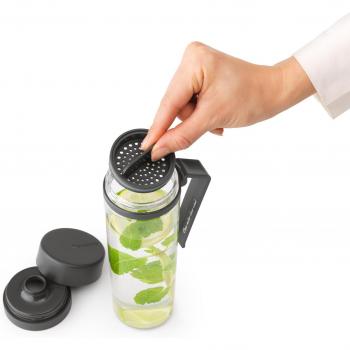 Bouteille d'eau avec filtre Brabantia Make & Take 0,5 L gris foncé