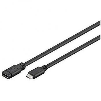 Goobay 45393 Rallonge USB-C USB 3.1 1re Génération, Noir