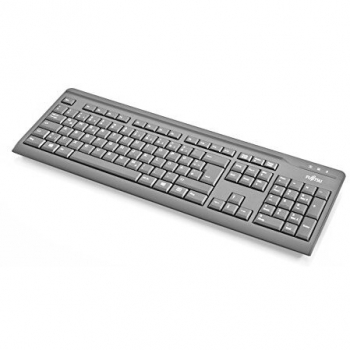 Fujitsu KB410 Computer‑Keyboard USB Schwarz US Layout 104 Tasten