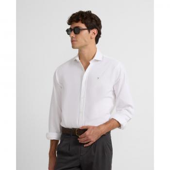 Camisa Oxford Parche Blanca para Hombre Silbon