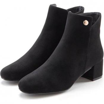 Lascana Stiefelette „Block‑Comfort“ – schwarze Version, 38 EU, vegan