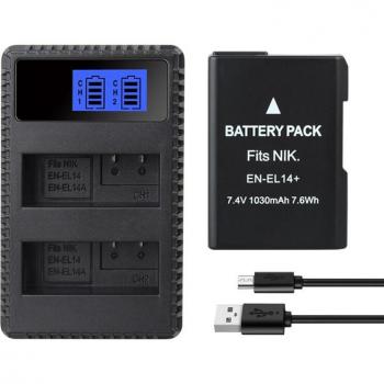 Nikon EN-EL14+ Rechargeable Battery 1030mAh for P7200 P7700 P7100 D3100 D3200 D3300 D5100 D5200 D5500 D5600 D5300
