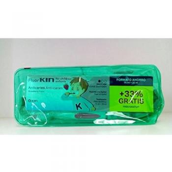 KIN FLUOR INFANTIL FRESA 75ML + 25ML + CEPILLO + REGALO
