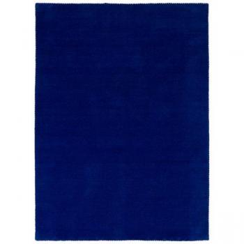 Wool Rectangle Rug – Blue/White/Grey
