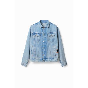 Desigual Chaqueta Trucker Azul XL de Algodón con Bordado