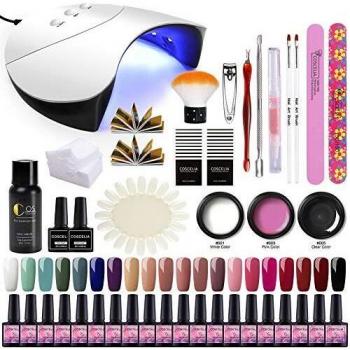 Kit de gel Poly Extension 20 pièces – Vernis Semi Permanent 36 W UV/LED