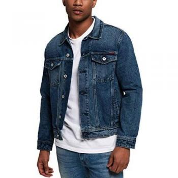Herren-Truckerjacke Superdry Highwayman Blau XXL
