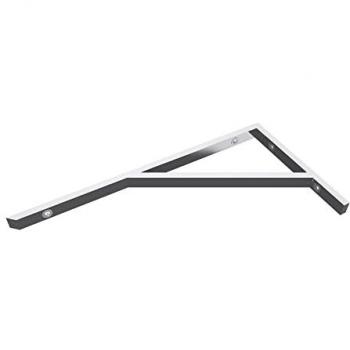 Sogood Support console murale 45 × 25 cm, acier inoxydable chrome (WH02)