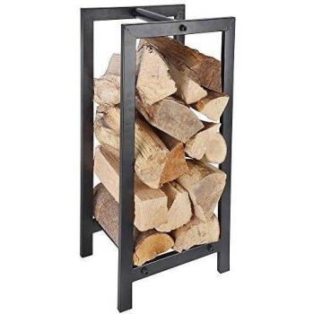 Metall-Kaminholzschrank Esschert – 60 cm Höhe, schwarzer Finish