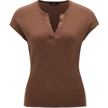 OPUS Damen T-Shirt Polinna V-Ausschnitt Braun Größe 42