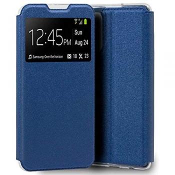 Funda Libro Soporte con Ventana para Xiaomi Poco C65 Azul