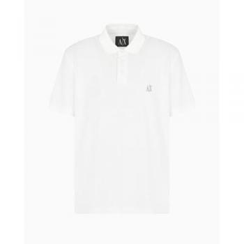 Armani Exchange Off-White Polo Shirt for Men, 18/44/Regular