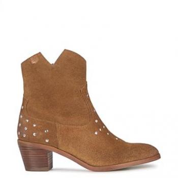 Botines de Mujer Popa Milan con Tachuelas en Piel de Serraje