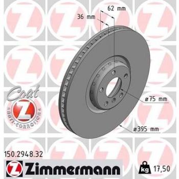 Brake Disc Zimmermann 150.2948.32