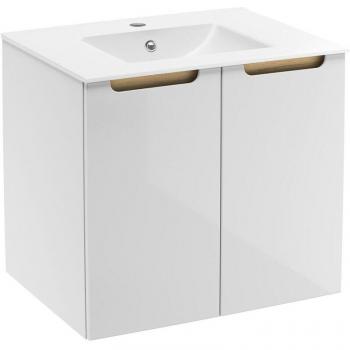 Stilla Mobile Bagno 60x60x45 CM (Bianco) con Lavabo – Naturel