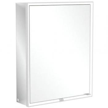 Villeroy & Boch My View Now, Spiegelschrank für Aufputz mit Beleuchtung, 600x750x168 mm, mit Ein-/Ausschalter, Smart Home fähig, 1 Tür Anschlag (Scharnier) links, A4576L