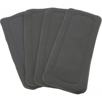 Couches réutilisables en bambou 4 couches avec inserts, couleur unie, 1 pièce