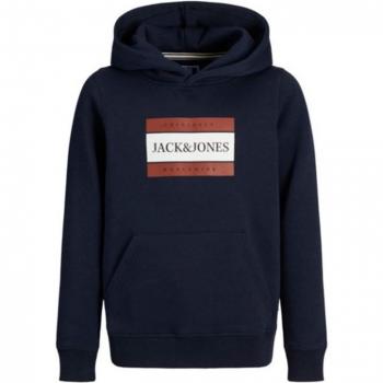 Sudadera con capucha Jack and Jones Rfrederiksberg Box Sky Captain Infantil, modelo 12263243 JORFREDERIKSBERG BOX SWEAT HOOD SN JNR, Jersey Cuello Capucha
