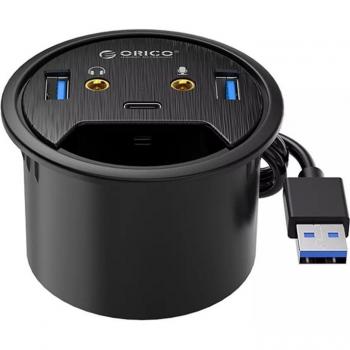 Dongle de Montaje ORICO USB 3.0 Tipo C Divisor de Audio y Alimentación