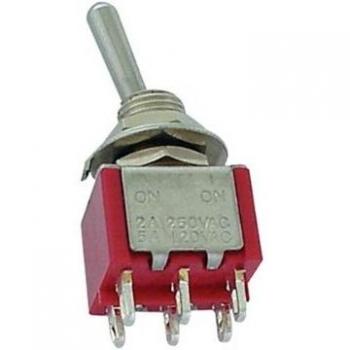 Interruttore a leva DPDT On-Off-On con pcb