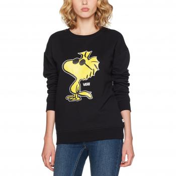 Vans Woodstock Crew Sudadera Mujer, Negro, Talla X-Small