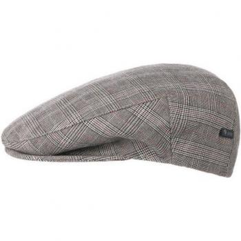 Grey Plaid Flat Cap by Lipodo