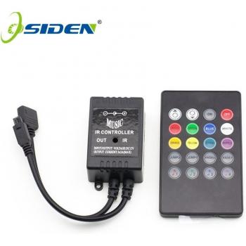 20-Key RGB LED Strip Light Music Remote with Sound Sensor (12-24V)