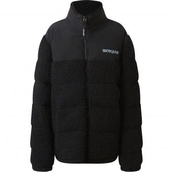 Herren‑Sherpa‑Daunenjacke Sixth June – Zwei‑Farben, XS, Noir