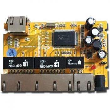Gigabit Ethernet Switch Board with 5-Port Module