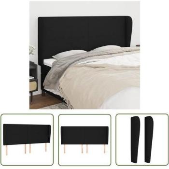 Tête de Lit Design Noir 203x23x118/128 cm