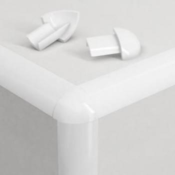 Acabamento Premium Moldura 9mm – Pack de 6 Itens Brancos