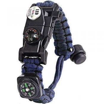 Bracelet Paracorde avec Boussole et Sifflet