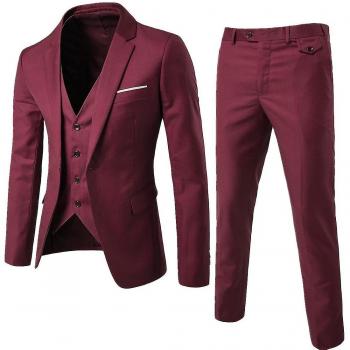 Ensemble Veston Pantalon Rouge Homme
