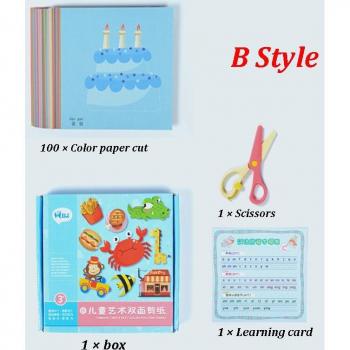Trousse Artistique 100 pièces – Dessin Animé – Papier à Couper & Plier