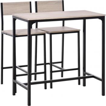 Homcom Industrial Design Table Stool Set