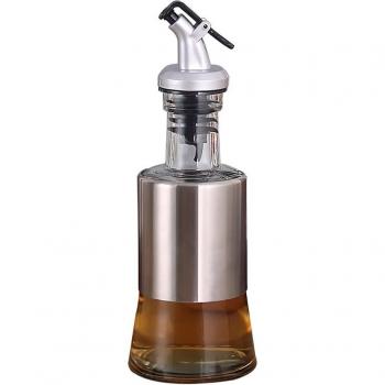 Bote de condimentos de vidrio y acero