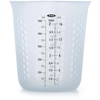 OXO Good Grips Messbecher – 500 ml – Klarer Silikon‑Messbecher