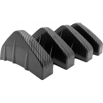 4pcs Shark Fin Style Rear Bumper Protector