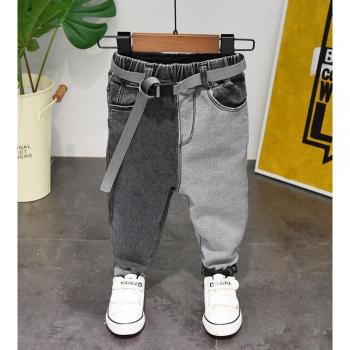 Pantalon Élégance Jeune – Denim à coutures, taille élastique, 2-7 ans