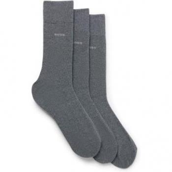 BOSS Herren Socken Standard Lang 3er Pack Grau