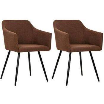Sillas de Comedor vidaXL 2 Piezas Color Marrón