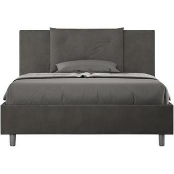 Appia Letto Matrimoniale Grigio 150x210 con Contenitore