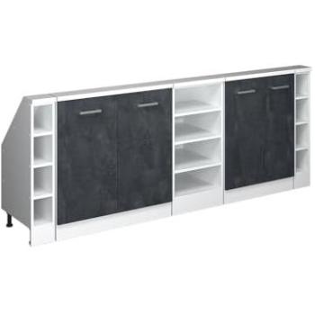 Ensemble Rion 5 pièces – Couleurs béton noir & blanc