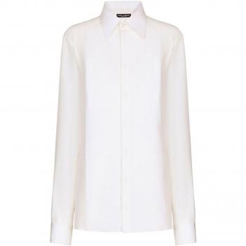 Dolce & Gabbana Women's Elegant White Silk Top | Size 44