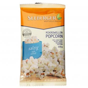 Seeberger Mikrowellen-Popcorn salzig, 22 x 100 g Tüten