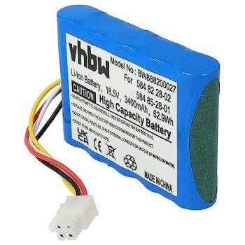 Batería de repuesto Vhbw para Husqvarna 584 85 28-02, 589 58 62-01, 592 96 83-01 (3400 mAh, 18,5 V, Li-Ion)
