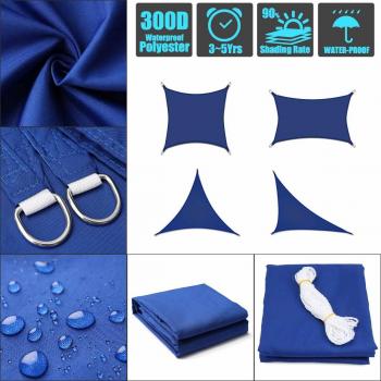 Vela de Sombra Azul 300D para Exterior