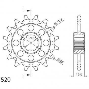 Sprocket 520 Z16 – Dispositivo 00501
